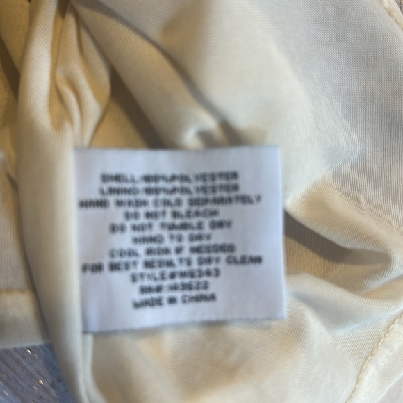 NWT Walter Baker long shimmery elastic skirt beige gold with inside liner size 6 - Picture 10 of 11